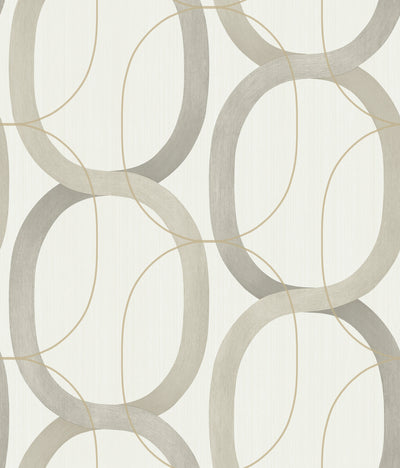 product image of Interlock Wallpaper in Taupe by Candice Olson for York Wallcoverings 563