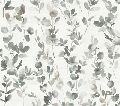 product image of Joyful Eucalyptus Wallpaper in Grey/Taupe by Candice Olson for York Wallcoverings 549