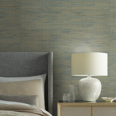 product image for Metallic Jute Wallpaper in Gold/Blue by Candice Olson for York Wallcoverings 49
