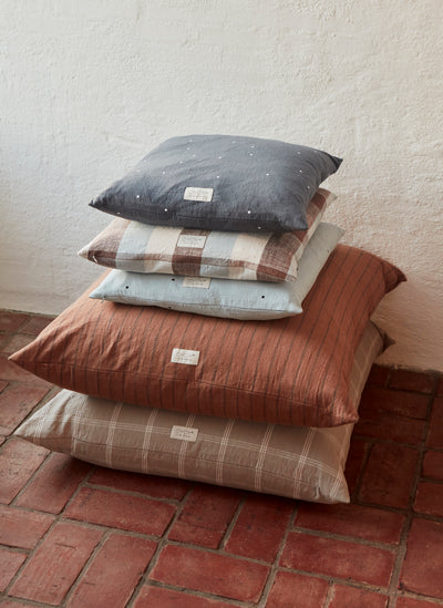 product image for kyoto checker cushion dusty blue by oyoy l300282 2 23