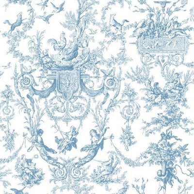 product image for Old World Toile Wallpaper in Blue by Ashford House for York Wallcoverings 84