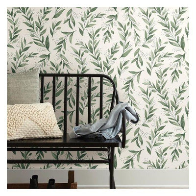 product image for Olive Branch Peel & Stick Wallpaper in Olive by Joanna Gaines for York Wallcoverings 72