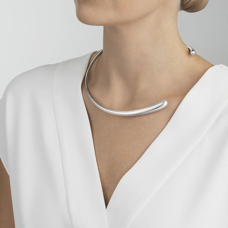 media image for mercy silver neckring in medium by georg jensen 20000069000m 3 27