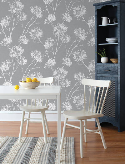 product image for One O'Clocks Peel-and-Stick Wallpaper in Cove Grey by NextWall 75
