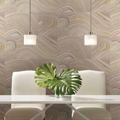 product image for Onyx Peel & Stick Wallpaper in Purple by York Wallcoverings 4