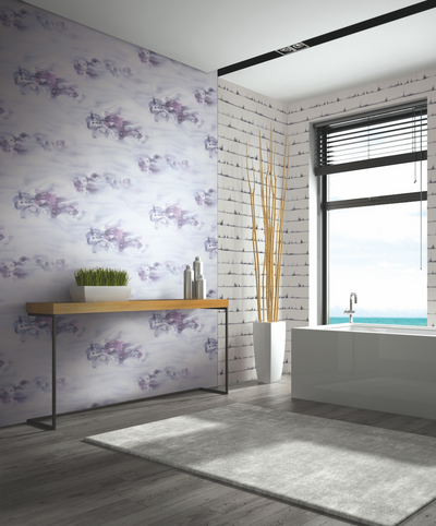 product image for Ophelia Wallpaper in Lilac and Silver from the Solaris Collection by Mayflower Wallpaper 80