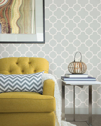 product image for Origin Mint Quatrefoil Wallpaper from the Symetrie Collection by Brewster Home Fashions 54