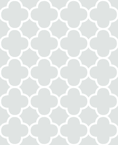 media image for Origin Mint Quatrefoil Wallpaper from the Symetrie Collection by Brewster Home Fashions 250