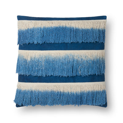 product image of Blue & Ivory Pillow by Loloi 585
