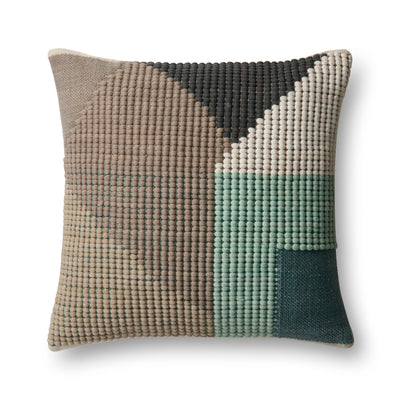 product image of Teal & Multi Indoor/Outdoor Pillow by Loloi 519