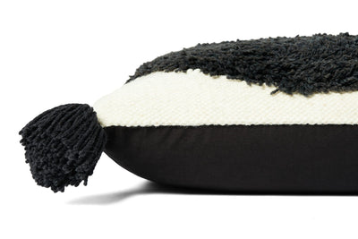 product image for Crescent Moon Hand Woven Black/White Pillow 2 5