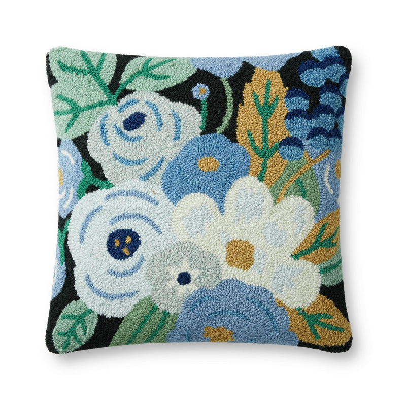 media image for Hooked Indigo/Multi Color Pillow 1 299