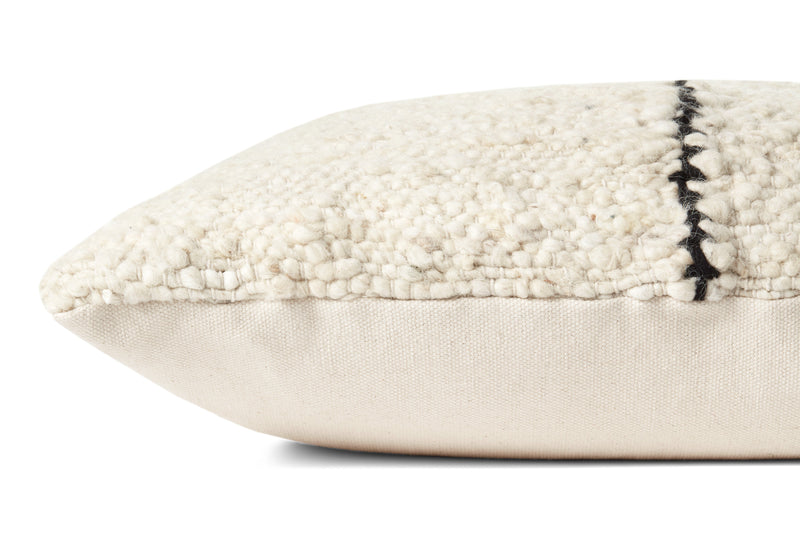 media image for Carla Hand Woven Ivory Black Pillow By Amber Lewis X Loloi P154Pal0030Ivblpil3 2 216