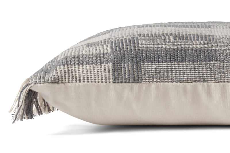 media image for Birdie Hand Woven Silver Ivory Pillow By Amber Lewis X Loloi P227Pal0017Siivpil1 3 258