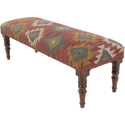 product image for Panja PAJ-002 Upholstered Bench in Dark Red by Surya 26