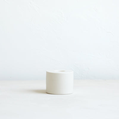 product image for petite ceramic taper holder in matte white 10 50