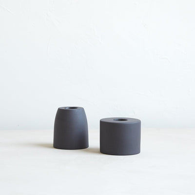 product image for petite ceramic taper holders in smoke 8 59