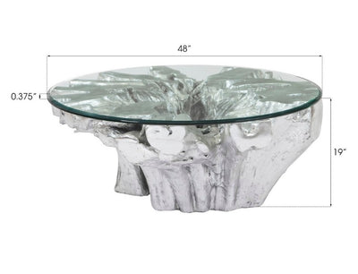product image for Abyss Cast Root Coffee Table With Glass By Phillips Collection Ph67967 7 61