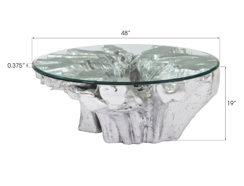 media image for Abyss Cast Root Coffee Table With Glass By Phillips Collection Ph67967 7 227