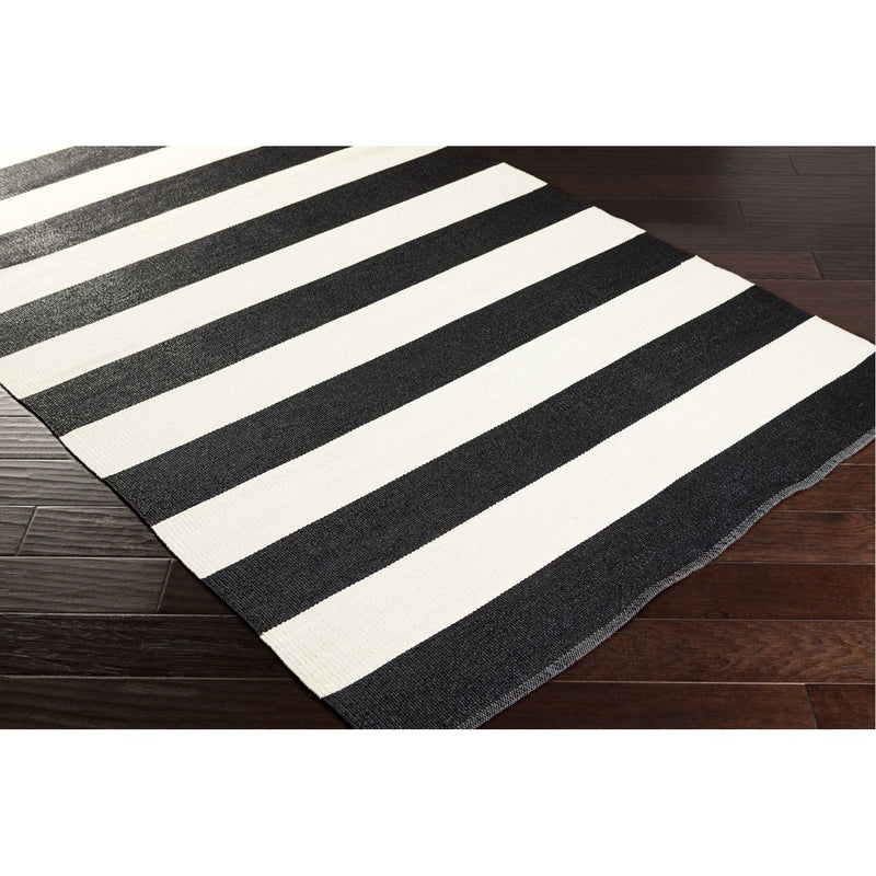 media image for Picnic PIC-4005 Hand Woven Rug in Black & Cream by Surya 295