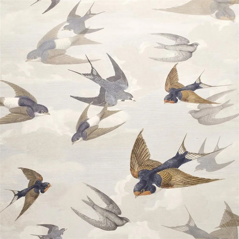 media image for Chimney Swallows Dawn Wallpaper by John Derian for Designers Guild 277