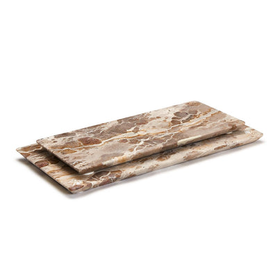 product image of Brown Galaxy Emperador Marble Tray - Set of 2 572