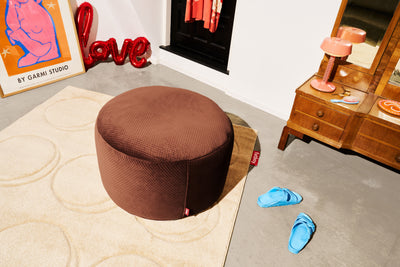 product image for Point Large Recycled Royal Velvet Pouf 69