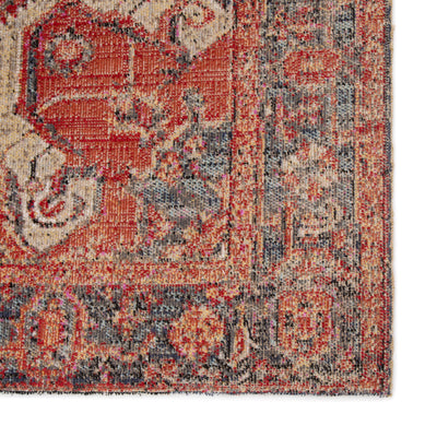 product image for Leighton Indoor/ Outdoor Medallion Red & Blue Area Rug 90