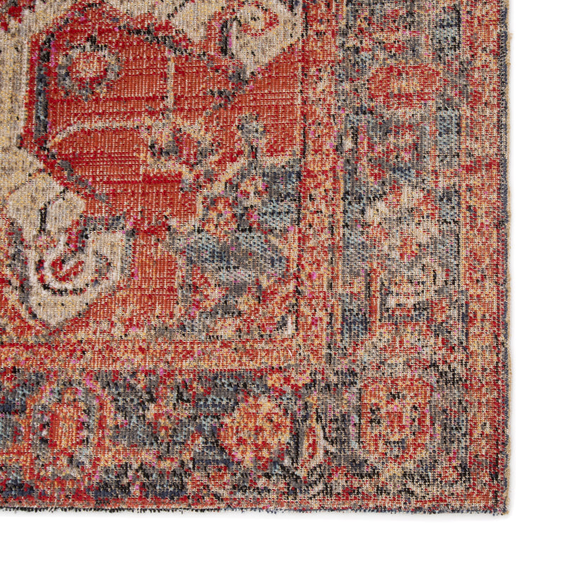 media image for Leighton Indoor/ Outdoor Medallion Red & Blue Area Rug 234