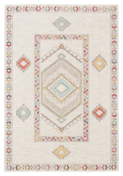 product image of tov indoor outdoor medallion ivory multicolor rug design by jaipur 1 575