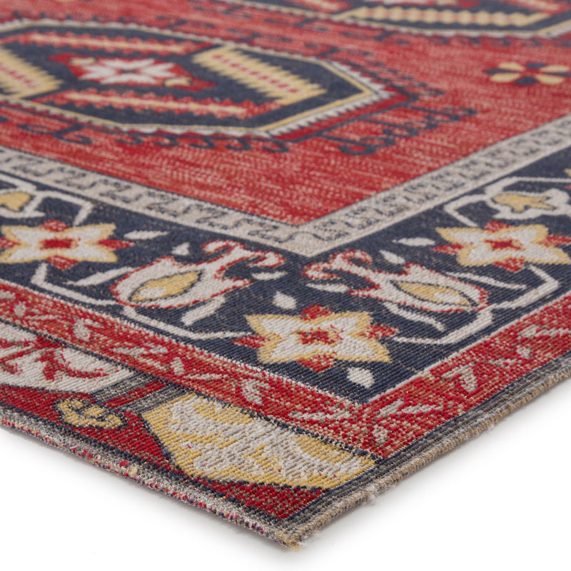media image for Miner Indoor/ Outdoor Medallion Red & Yellow Area Rug 270