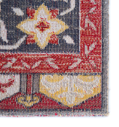 product image for Miner Indoor/ Outdoor Medallion Red & Yellow Area Rug 54