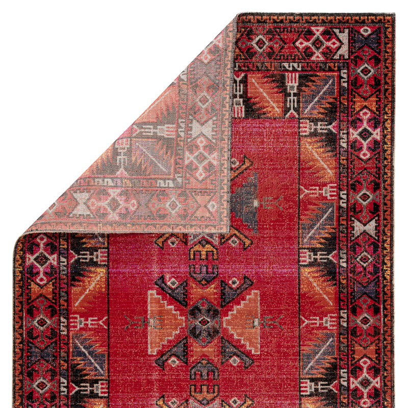 media image for paloma indoor outdoor tribal red black rug design by jaipur 3 250