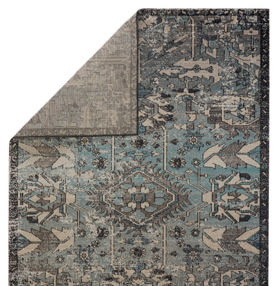 product image for Ansilar Indoor/Outdoor Medallion Rug in Blue & Gray by Jaipur Living 13