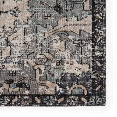 product image for Ansilar Indoor/Outdoor Medallion Rug in Blue & Gray by Jaipur Living 80