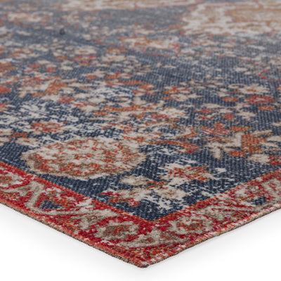 product image for Freemond Indoor/Outdoor Medallion Rug in Blue & Red by Jaipur Living 84