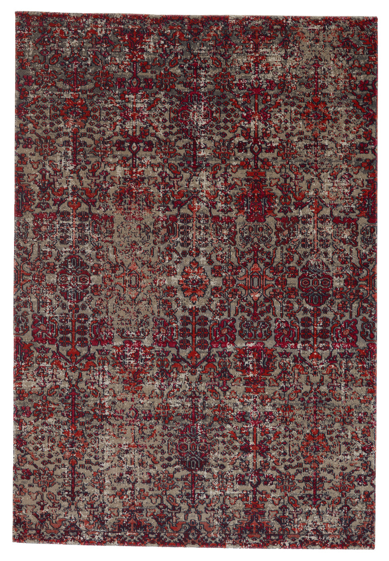 media image for Bodega Indoor/Outdoor Trellis Rug in Red & Gray by Jaipur Living 285