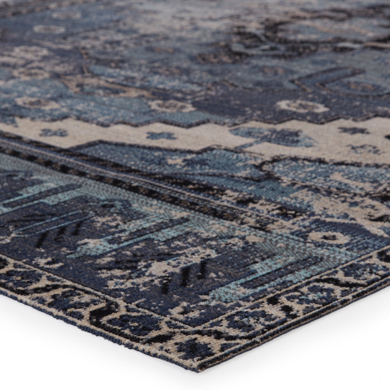media image for Cicero Indoor/Outdoor Medallion Rug in Blue & Gray by Jaipur Living 218