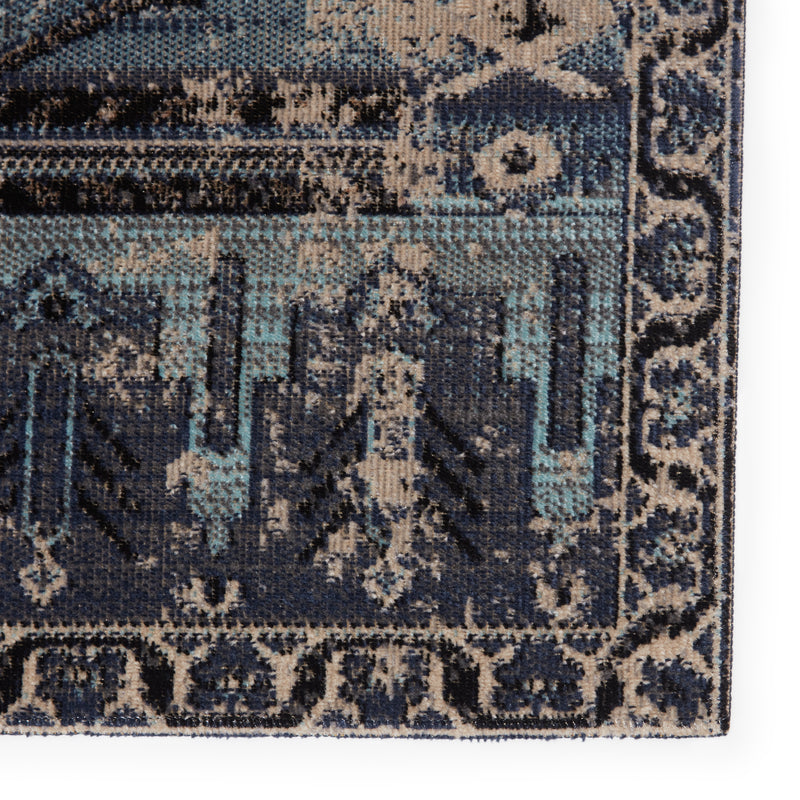 media image for Cicero Indoor/Outdoor Medallion Rug in Blue & Gray by Jaipur Living 285