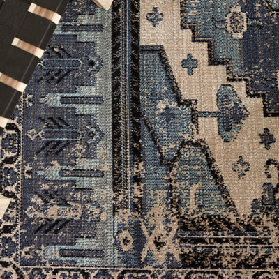 product image for Cicero Indoor/Outdoor Medallion Rug in Blue & Gray by Jaipur Living 8