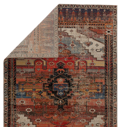 product image for Cicero Indoor/Outdoor Medallion Rug in Multicolor & Orange by Jaipur Living 5