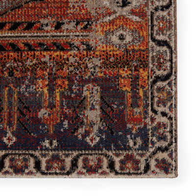 product image for Cicero Indoor/Outdoor Medallion Rug in Multicolor & Orange by Jaipur Living 56