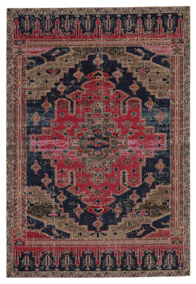 product image of Cicero Indoor/Outdoor Medallion Rug in Pink & Blue by Jaipur Living 587