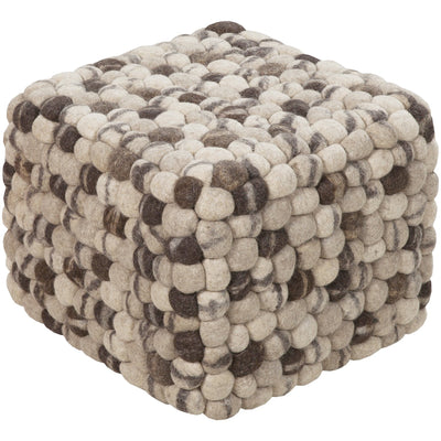product image of Summit POUF-14 Pouf in Tan & Khaki by Surya 530