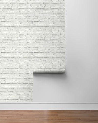 product image for Industrial Faux Brick Prepasted Wallpaper Off-White by Seabrook 74