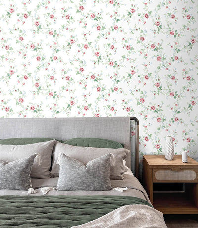 product image for Meadow Floral Trail Wallpaper in Blush & Spearmint 76