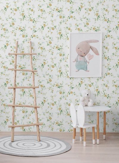 product image for Meadow Floral Trail Wallpaper in Wheatfield & Sage 34