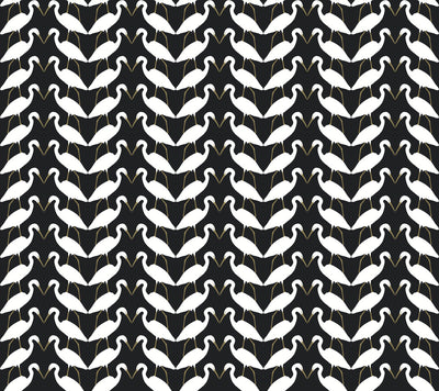 product image for Elegant Birds Black/Gold Metallic Peel & Stick Wallpaper by York Wallcoverings 65