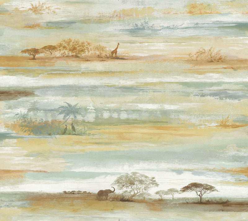 media image for Savanna Sunset Beige Peel & Stick Wallpaper by York Wallcoverings 244