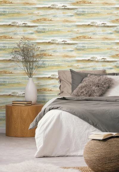 product image for Savanna Sunset Beige Peel & Stick Wallpaper by York Wallcoverings 1